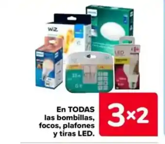 Carrefour En todas las bombillas, focos, plafones y tiras led oferta