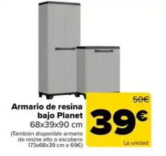 Carrefour Armario de resina bajo Planet 68x39x90 cm oferta