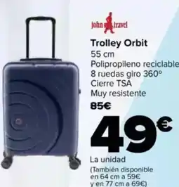 Carrefour JOHN TRAVEL Trolley Orbit 55 cm oferta