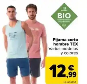 Carrefour TEX Pijama corto hombre oferta