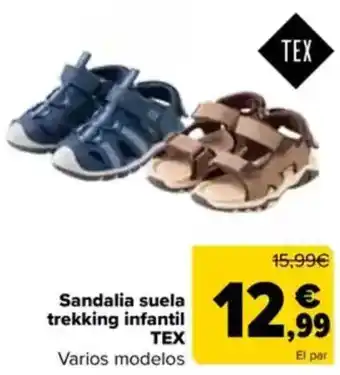 Carrefour TEX Sandalia suela trekking infantil oferta