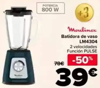 Carrefour MOULINEX Batidora de vaso LM4304 oferta
