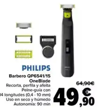 Carrefour PHILIPS Barbero QP6541/15 OneBlade oferta