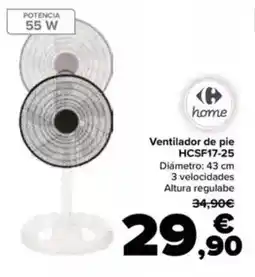 Carrefour Ventilador de pie HCSF17-25 oferta
