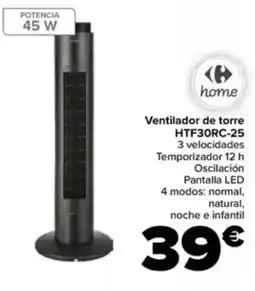 Carrefour Ventilador de torre HTF30RC-25 oferta