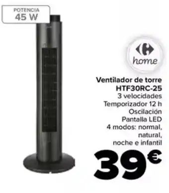Carrefour Ventilador de torre HTF30RC-25 oferta