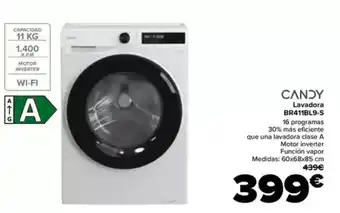 Carrefour CANDY Lavadora BR411BL9-S oferta