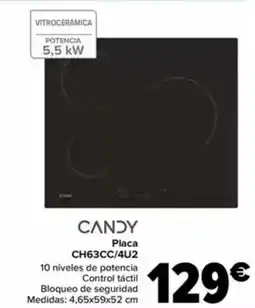 Carrefour CANDY Placa CH63CC/4U2 oferta