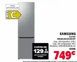 Carrefour SAMSUNG Combi RB38C603CS9/EF oferta