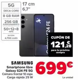 Carrefour SAMSUNG Smartphone libre Galaxy S24 FE 5G oferta