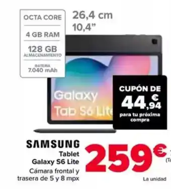 Carrefour SAMSUNG Tablet Galaxy S6 Lite oferta