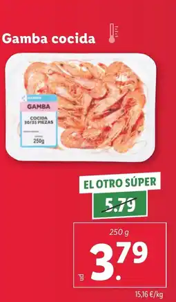 Lidl Gamba cocida oferta