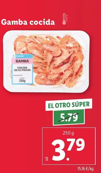 Lidl Gamba cocida oferta