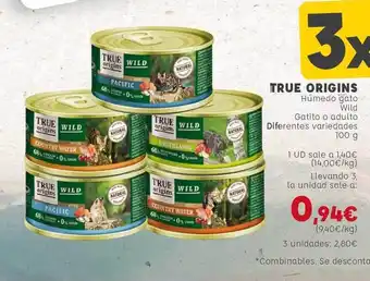 Kiwoko True Origins Húmedo Gato Wild Gatito O Adulto 100g oferta