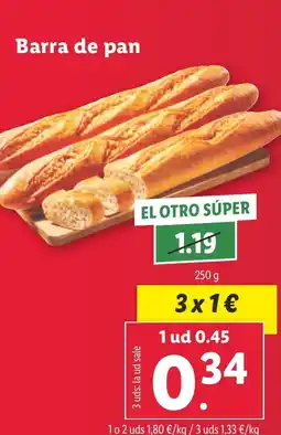 Lidl Barra de pan oferta