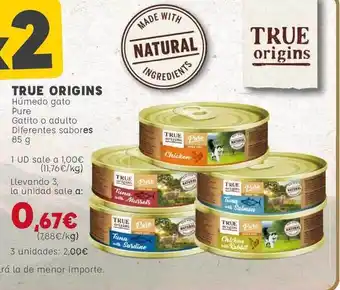 Kiwoko True Origins Húmedo Gato Pure Gatito O Adulto 85g oferta
