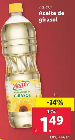 Lidl VIRA D'OR Aceite de girasol oferta