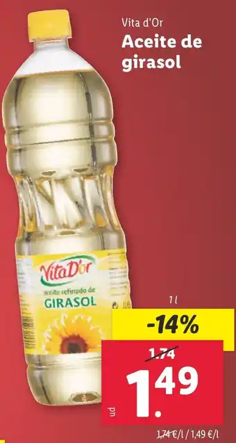 Lidl VIRA D'OR Aceite de girasol oferta