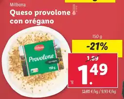 Lidl MILBONA Queso provolone con orégano oferta