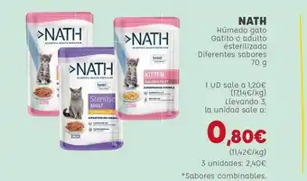 Kiwoko Nath Húmedo Gato Gatito O Adulto 70g oferta