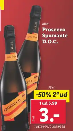 Lidl ALLINI Prosecco Spumante D.O.C. oferta