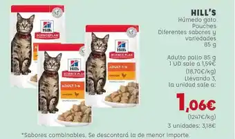 Kiwoko Hill's Húmedo Gato Pouches 85g oferta