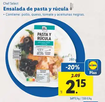 Lidl CHEF SELECT Ensalada de pasta y rúcula! oferta
