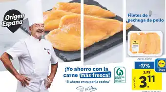 Lidl Filetes de pechuga de pollo oferta