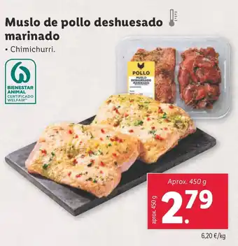 Lidl Muslo de pollo deshuesado marinado oferta