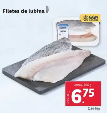 Lidl Filetes de lubina oferta