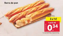 Lidl Barra de pan oferta