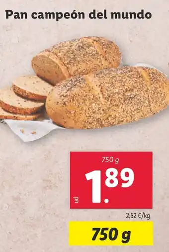 Lidl Pan campeón del mundo oferta
