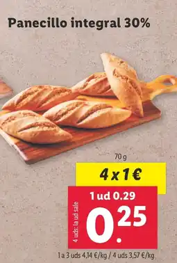 Lidl Panecillo integral 30% oferta