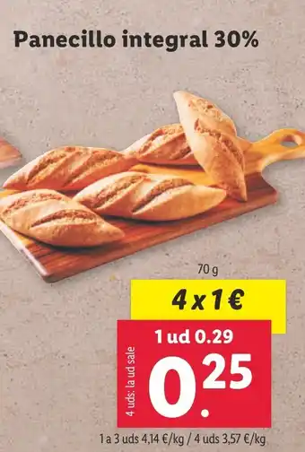 Lidl Panecillo integral 30% oferta