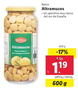 Lidl BARESA Altramuces oferta