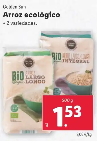 Lidl GOLDEN SUN Arroz ecológico oferta