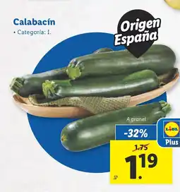 Lidl Calabacín oferta