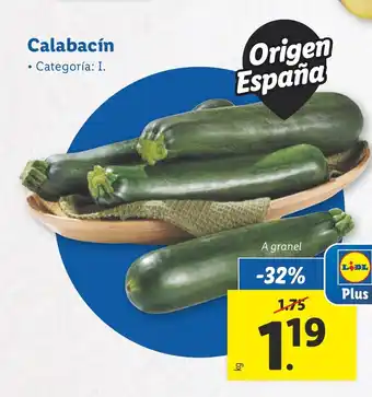 Lidl Calabacín oferta