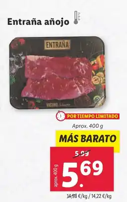 Lidl Entraña añojo oferta