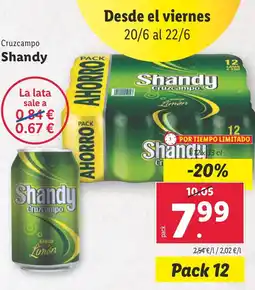 Lidl CRUZCAMPO Shandy oferta