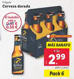 Lidl EL AGUILA Cerveza dorada oferta