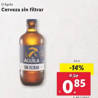 Lidl EL AGUILA Cerveza sin filtrar oferta