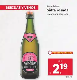 Lidl ANDRE JALBERT Sidra rosada oferta