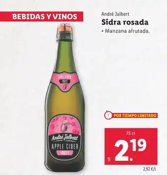 Lidl ANDRE JALBERT Sidra rosada oferta