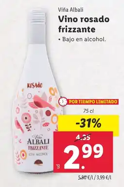 Lidl VINA ALBALI Vino rosado frizzante oferta
