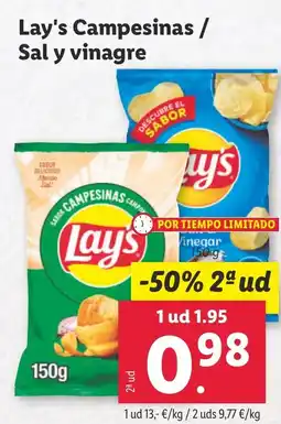 Lidl LAY'S Campesinas / Sal y vinagre oferta