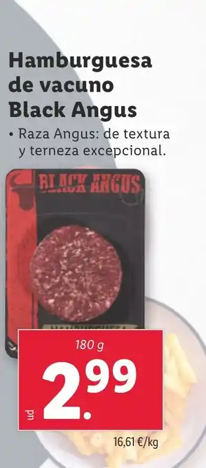 Lidl Hamburguesa de vacuno Black Angus oferta