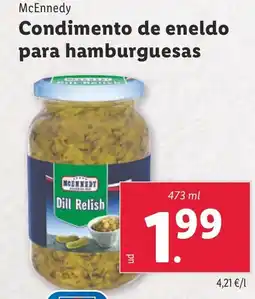 Lidl MCENNEDY Condimento de eneldo para hamburguesas oferta