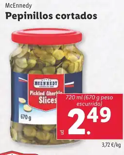 Lidl MCENNEDY Pepinillos cortados oferta