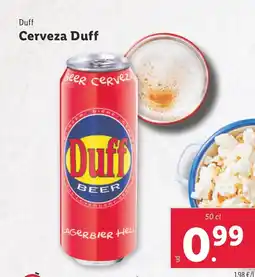Lidl DUFF Cerveza Duff oferta